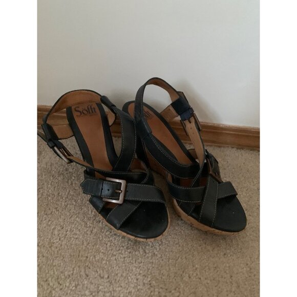 Sofft Shoes - Sofft strappy wedge heel black 6.5